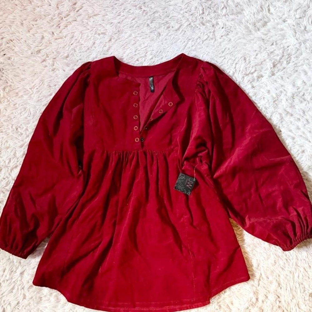 Cottage Festival Renaissance REN Faire Peasant Cosplay Top Womens XL Corduroy